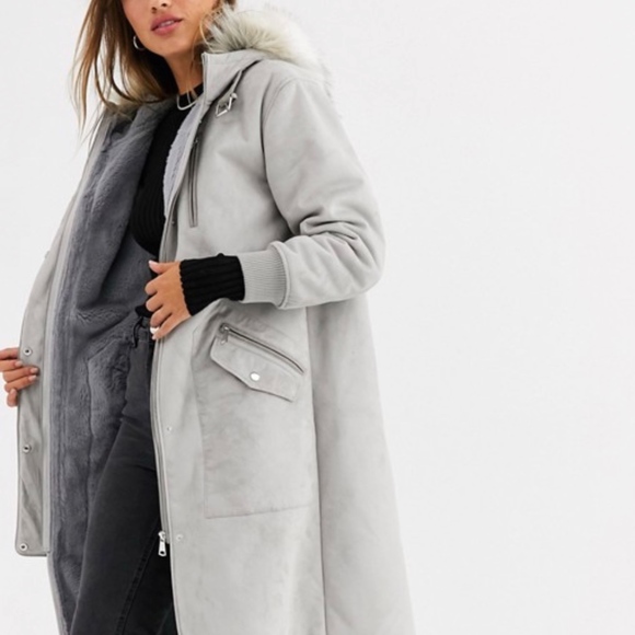 ASOS Jackets & Blazers - Parka in bonded faux suede